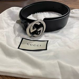 GUCCI Leather Belt with interlocking G